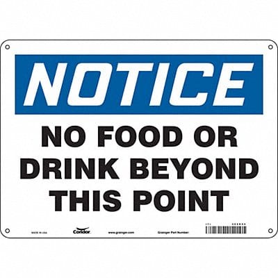 Safety Sign 10 in x 14 in Polyethylene