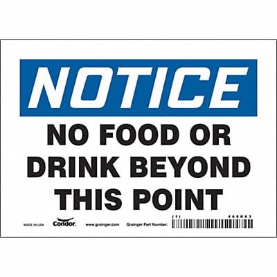 Safety Sign 5 in x 7 in Vinyl