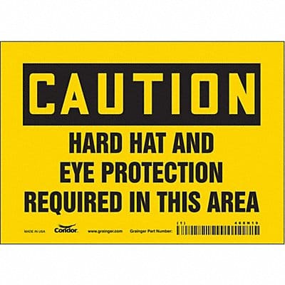 Safety Sign 5 in x 7 in Vinyl