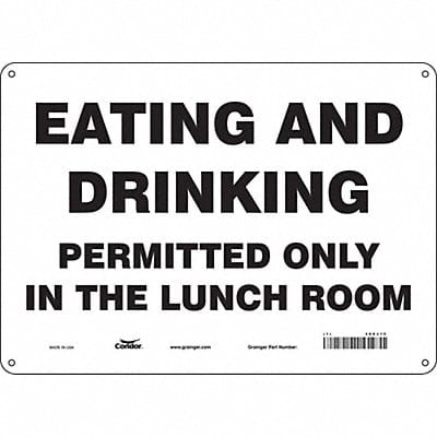 J9849 Safety Sign 10 in x 14 in Polyethylene