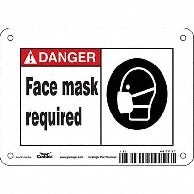 Safety Sign 5 in x 7 in Polyethylene