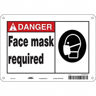 Safety Sign 7 in x 10 in Vinyl