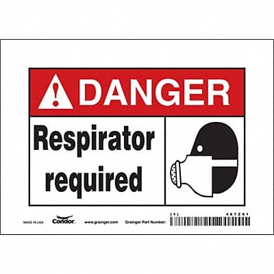 Safety Sign 5 in x 7 in Polyethylene