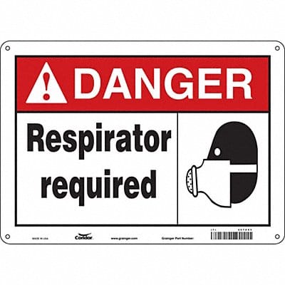 Safety Sign 10 in x 14 in Polyethylene