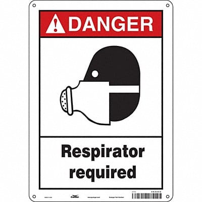 Safety Sign 14 in x 10 in Glow Vinyl