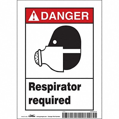 Safety Sign 7 in x 5 in Polyethylene