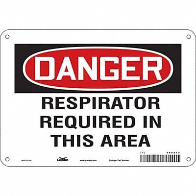 Safety Sign 7 inx10 in Polyethylene