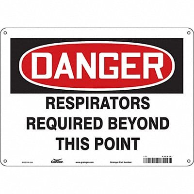 Safety Sign 10 in x 14 in Aluminum