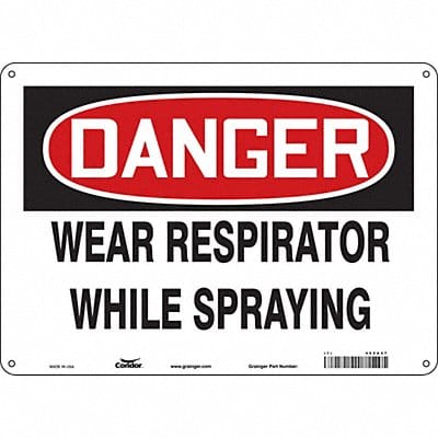 Safety Sign 10 in x 14 in Polyethylene