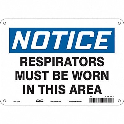 Safety Sign 7 in x 10 in Polyethylene