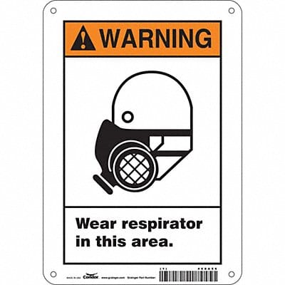 Safety Sign 10 in x 7 in Aluminum