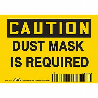 Safety Sign 3 1/2 inx5 in Vinyl
