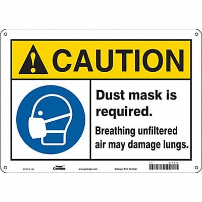 Safety Sign 10 inx14 in Polyethylene