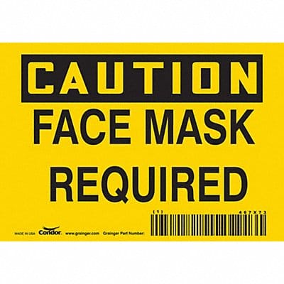 K0486 Safety Sign 3 1/2 inx5 in Vinyl