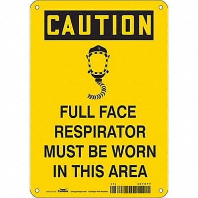 Safety Sign 10 in x 7 in Aluminum