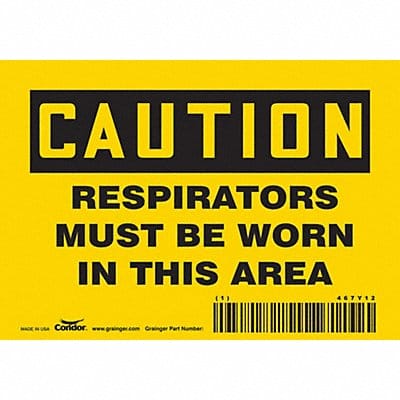 Safety Sign 3.5in x 5in Vinyl
