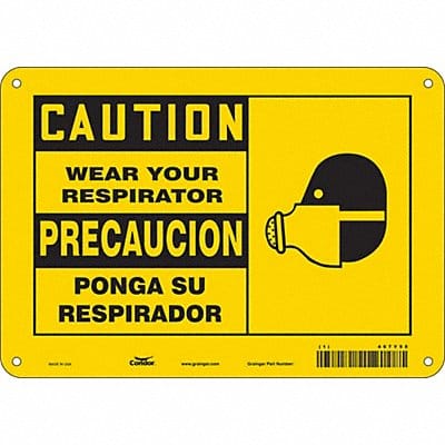 Safety Sign 7 in x 10 in Aluminum