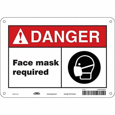 Safety Sign 7 in x 10 in Aluminum