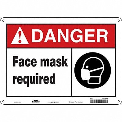 Safety Sign 10 in x 14 in Vinyl