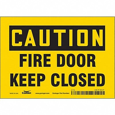 Safety Sign 5 in x 7 in Vinyl