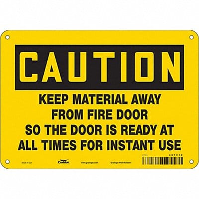 Safety Sign 7 in x 10 in Aluminum