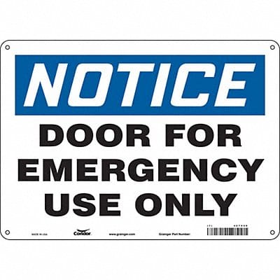Safety Sign 10 in x 14 in Aluminum