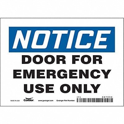 Safety Sign 5 in x 7 in Vinyl