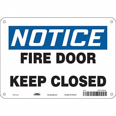 Safety Sign 7 in x 10 in Aluminum