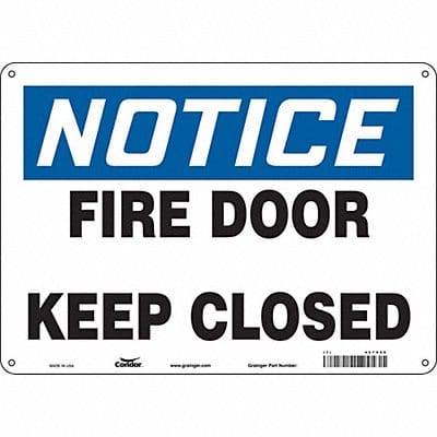 Safety Sign 10 in x 14 in Aluminum