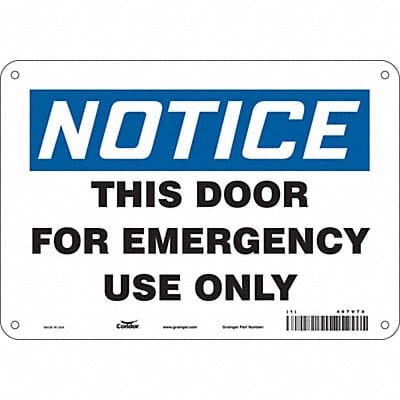 Safety Sign 7 in x 10 in Aluminum