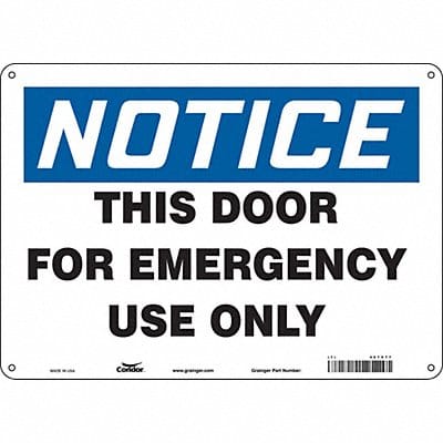 Safety Sign 10 in x 14 in Polyethylene