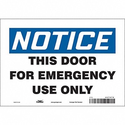 Safety Sign 7 in x 10 in Vinyl