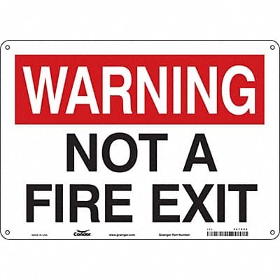 J9288 Safety Sign 10 in x 14 in Polyethylene