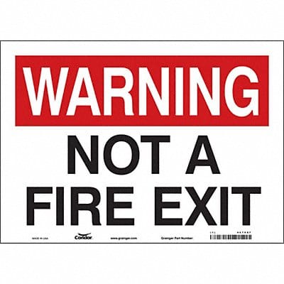 J9288 Safety Sign 10 in x 14 in Vinyl