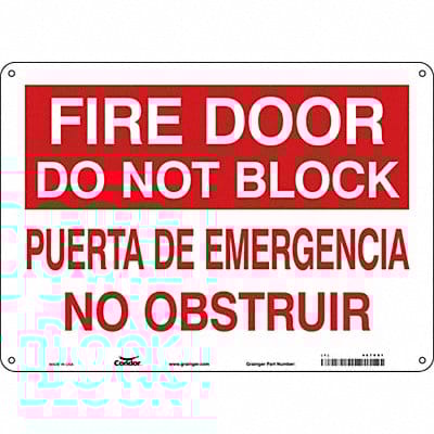 Safety Sign 10 in x 14 in Polyethylene