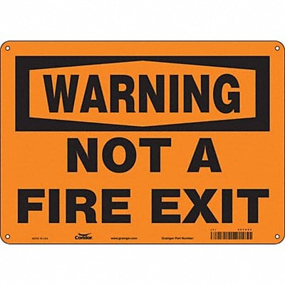 Safety Sign 10 in x 14 in Aluminum