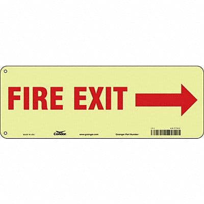 Safety Sign 5 in x 14 in Glow Vinyl