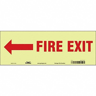 Safety Sign 5 in x 14 in Glow Vinyl