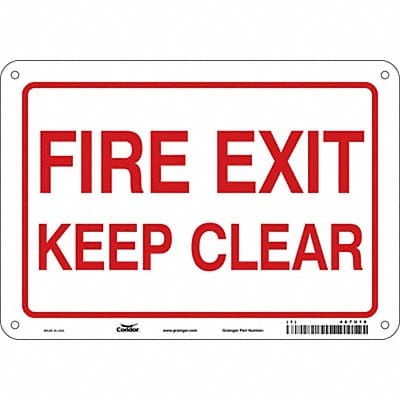 J9268 Safety Sign 7 in x 10 in Polyethylene