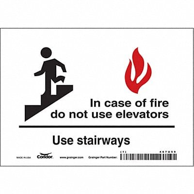 Safety Sign 5 in x 7 in Vinyl