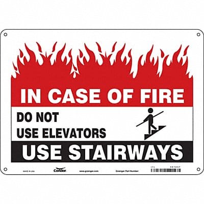 Safety Sign 10 in x 14 in Aluminum