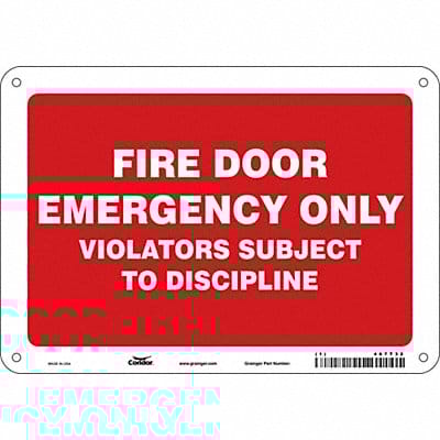 Safety Sign 7 in x 10 in Aluminum