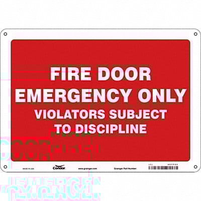 Safety Sign 10 in x 14 in Aluminum