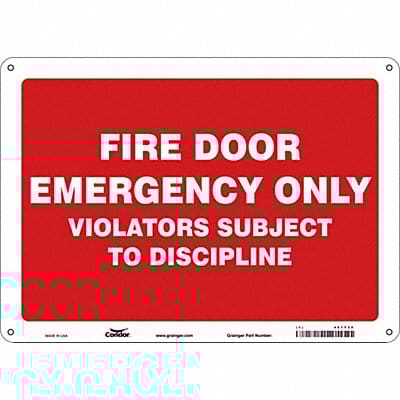 Safety Sign 10 in x 14 in Polyethylene