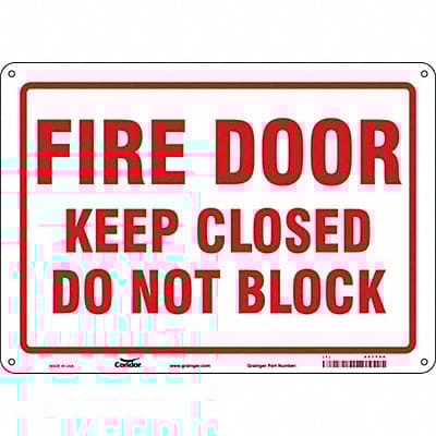 Safety Sign 10 in x 14 in Polyethylene