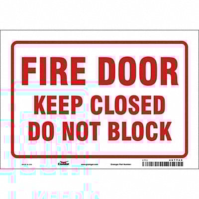 Safety Sign 7 in x 10 in Vinyl