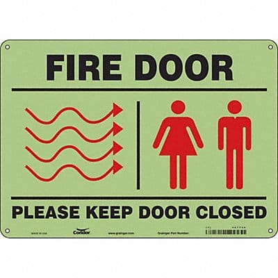 Safety Sign 10 in x 14 in Glow Vinyl