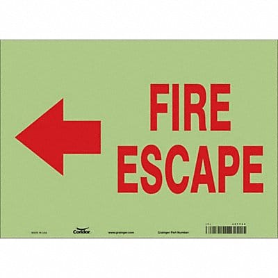 Safety Sign 10 in x 14 in Glow Vinyl
