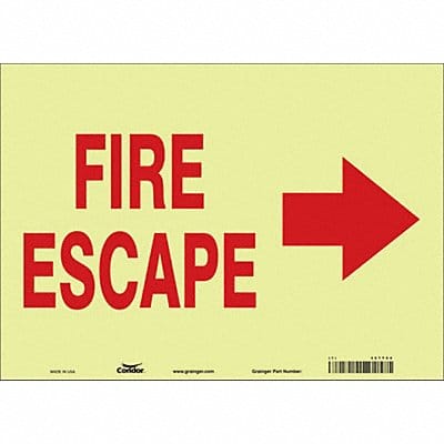 Safety Sign 10 in x 14 in Glow Vinyl