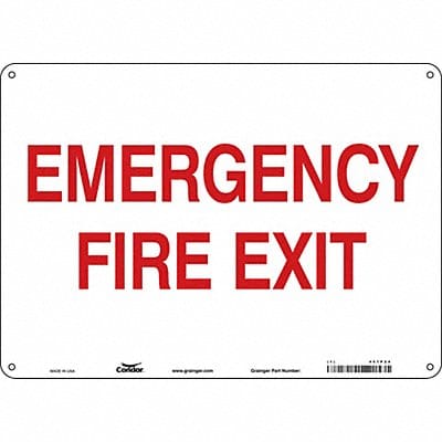 Safety Sign 10 in x 14 in Aluminum